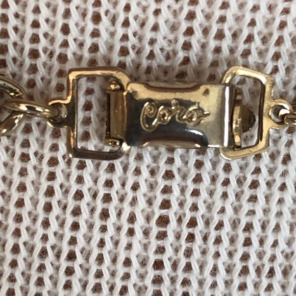 Vintage Cora Gold Tone Necklace with Purple Beads - Picture 5 of 5